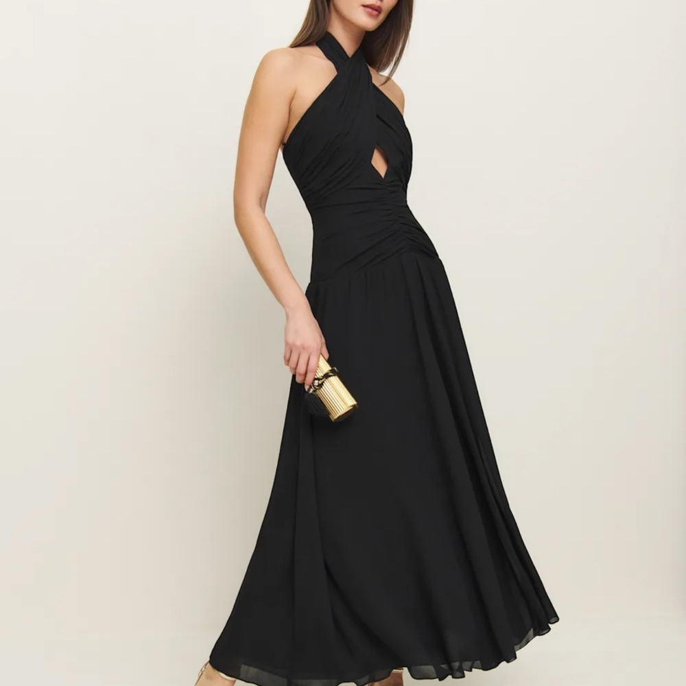 Reformation Black Strapless Dress - Picture 3 of 5